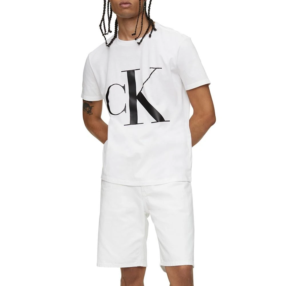 商品Calvin Klein|Men's Monogram Logo Graphic T-Shirt,价格¥112-¥192,第4张图片详细描述