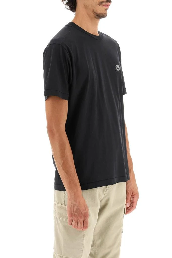 商品Stone Island|T-SHIRT WITH LOGO PATCH,价格¥975,第3张图片详细描述