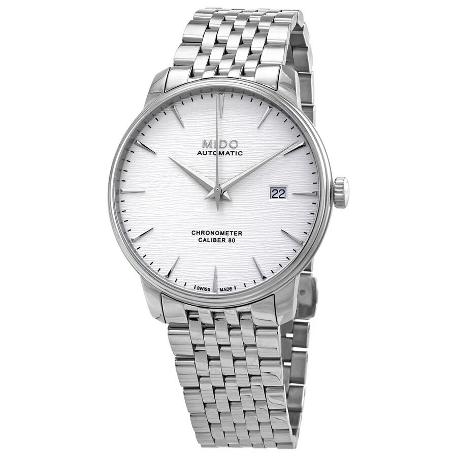 商品MIDO|Baroncelli Chronometer Silicon Automatic Silver Dial Men's Watch M027.408.11.031.00,价格¥6521,第1张图片