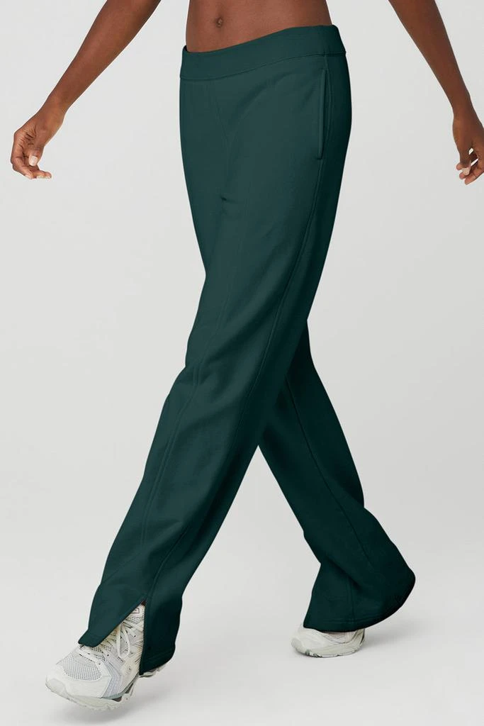 商品Alo|High-Waist Free Time Straight Leg Sweatpant - Midnight Green,价格¥960,第3张图片详细描述