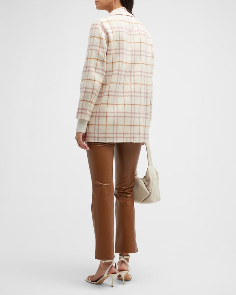 Clairene Open-Front Wool-Blend Plaid Jacket商品第4张图片规格展示