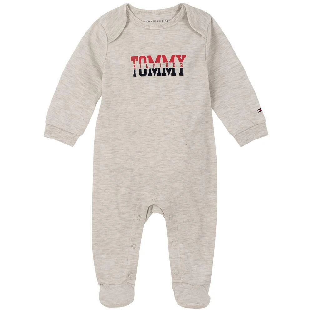 商品Tommy Hilfiger|Baby Boys One Piece Logo Footed Coverall,价格¥123,第1张图片