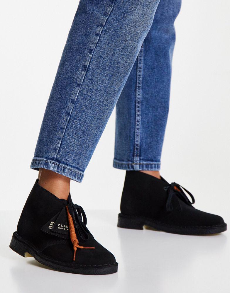 商品Clarks|Clarks Originals desert boots in black suede,价格¥1000,第5张图片详细描述