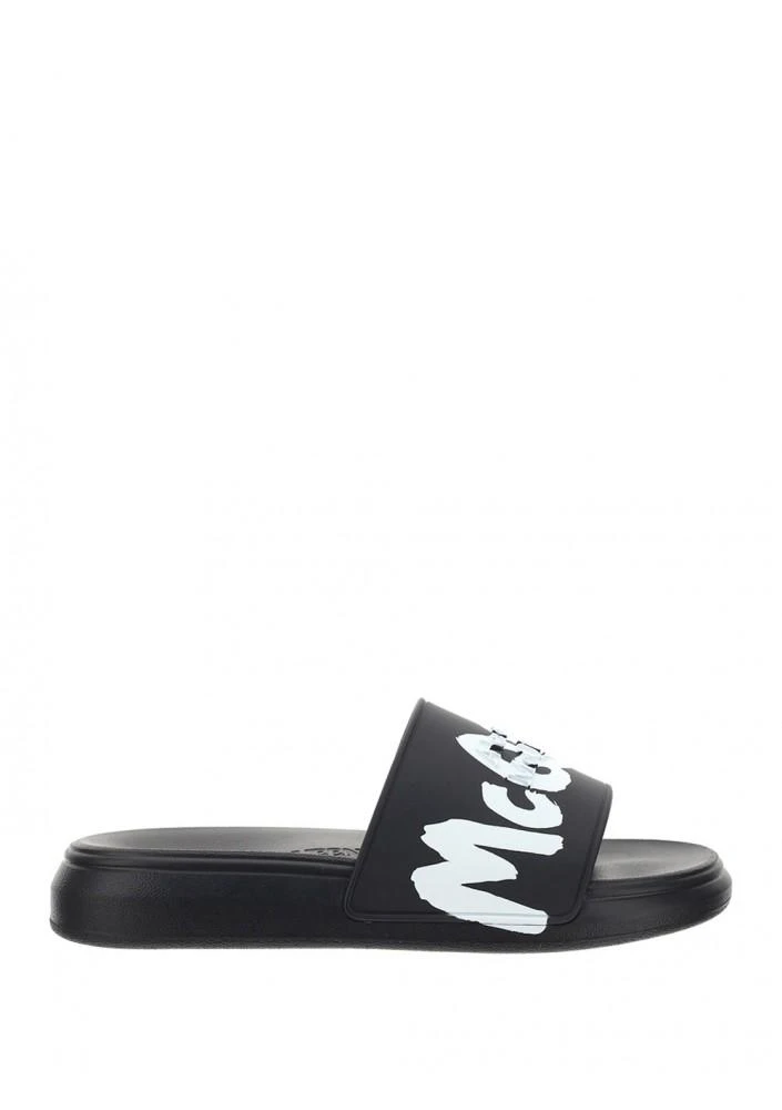 商品Alexander McQueen|Graffiti Rubber Pool Slides,价格¥1831,第1张图片