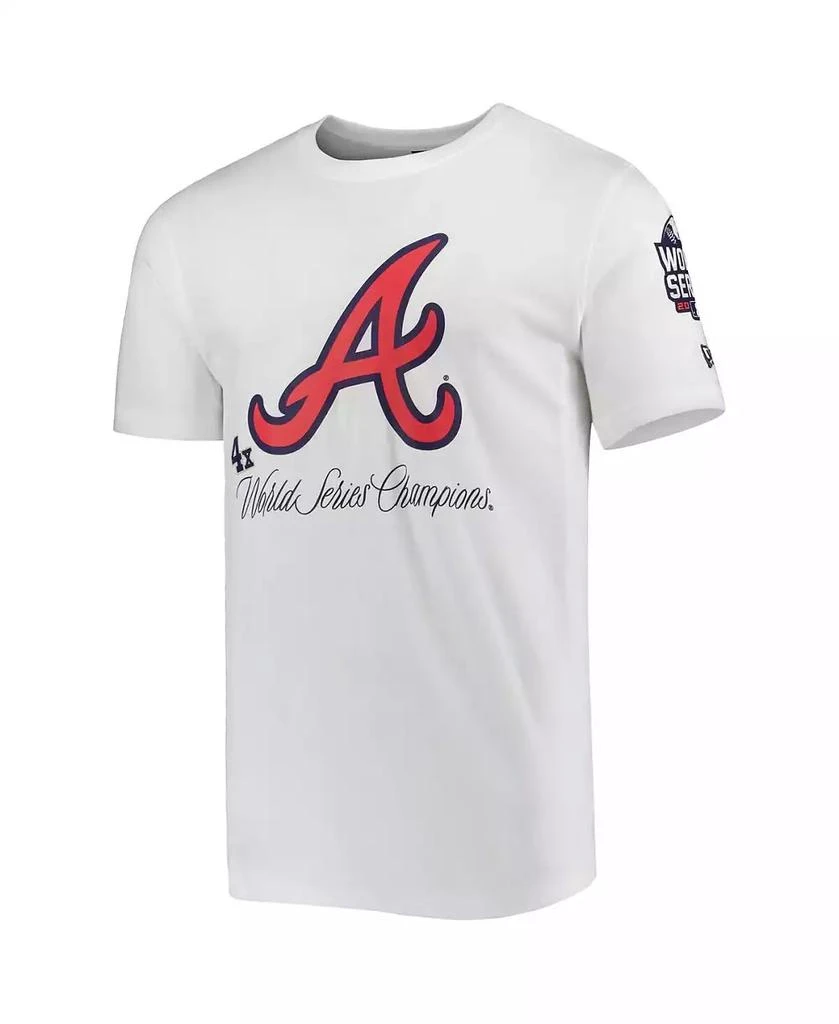 商品New Era|Men's White Atlanta Braves Historical Championship T-shirt,价格¥301,第2张图片详细描述