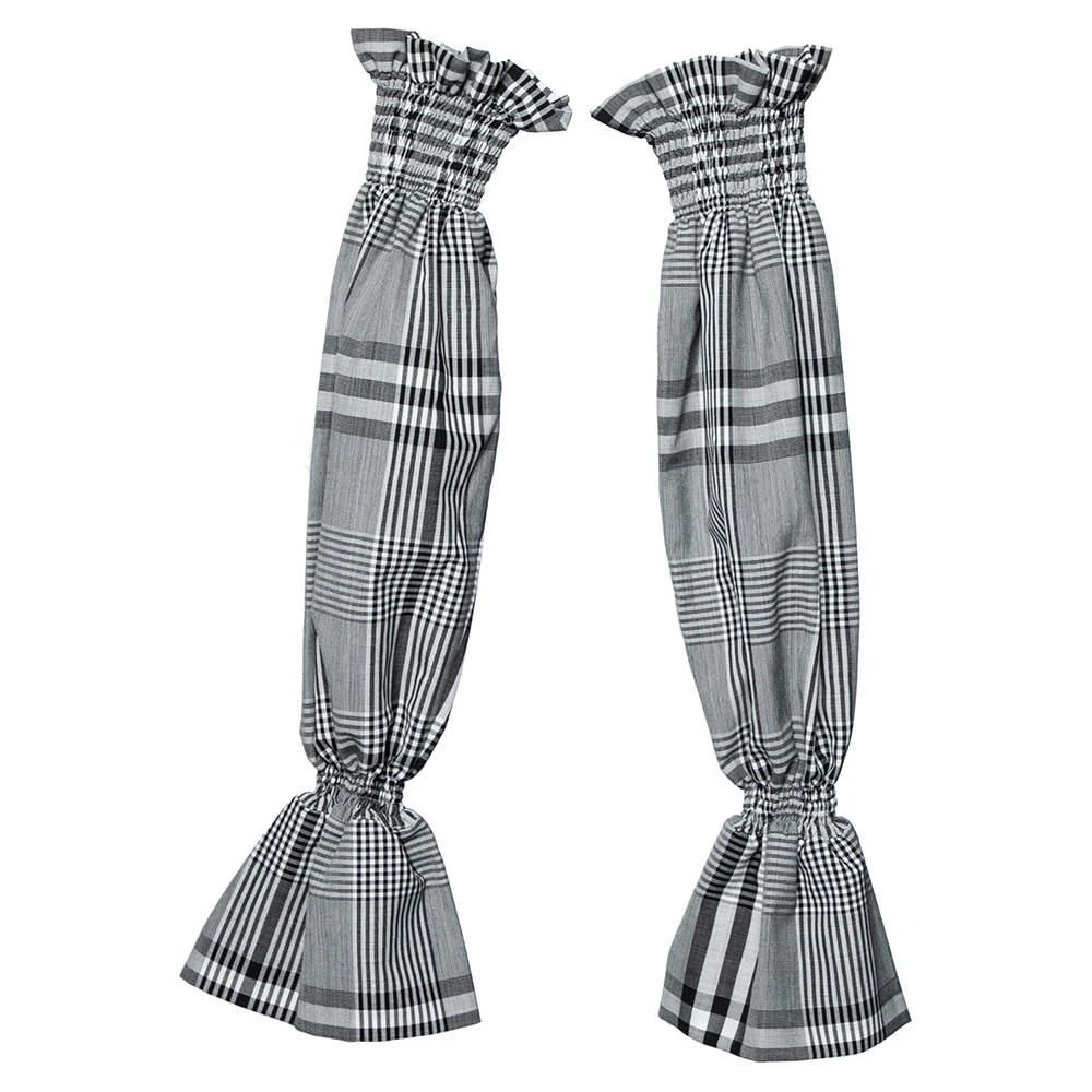 商品[二手商品] Burberry|Burberry Monochrome Gingham Wool Blend Ruched Sleeves S/M,价格¥1384,第1张图片