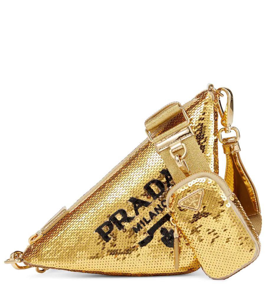 商品Prada|Triangle sequin shoulder bag,价格¥14604,第1张图片