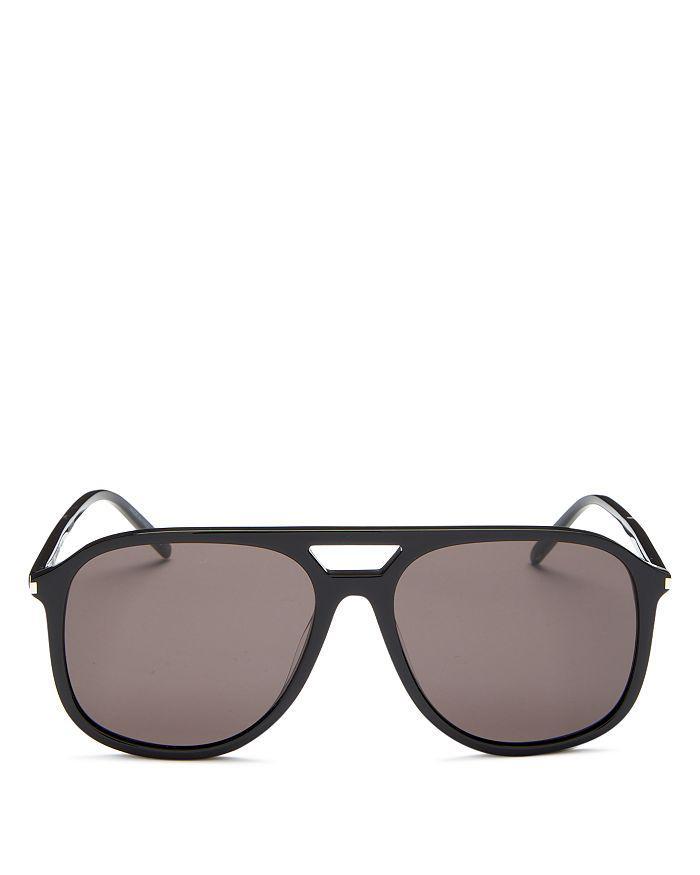 商品Yves Saint Laurent|Men's Brow Bar Aviator Sunglasses, 58mm,价格¥2561,第5张图片详细描述