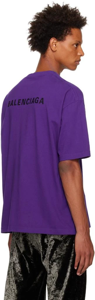 商品Balenciaga|Purple Embroidered T-Shirt,价格¥5227,第3张图片详细描述