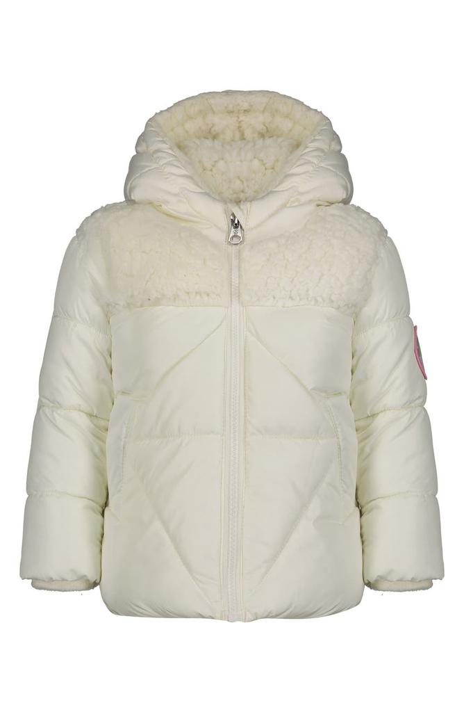 Faux Shearling Lined Puffer Jacket商品第1张图片规格展示