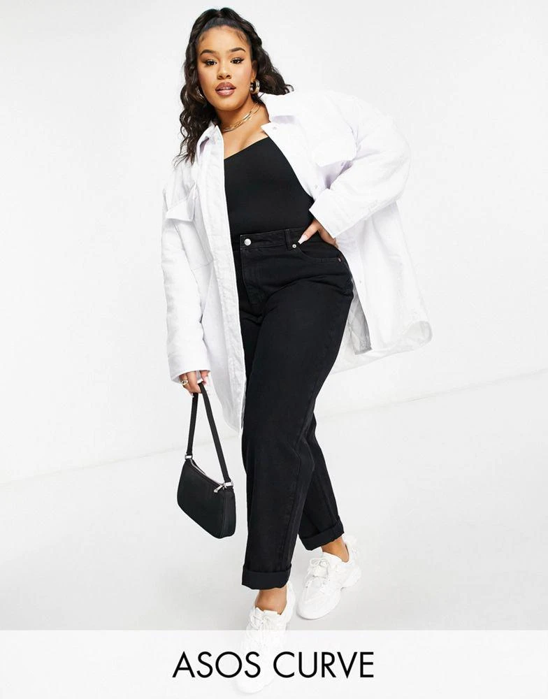 商品ASOS|ASOS DESIGN Curve nylon tech shacket with quilted lining in white,价格¥152,第1张图片