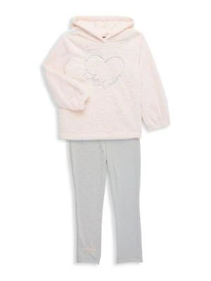 商品Juicy Couture|Little Kid's 2-Piece Logo Graphic Hoodie & Solid-Hued Leggings Set,价格¥182,第1张图片