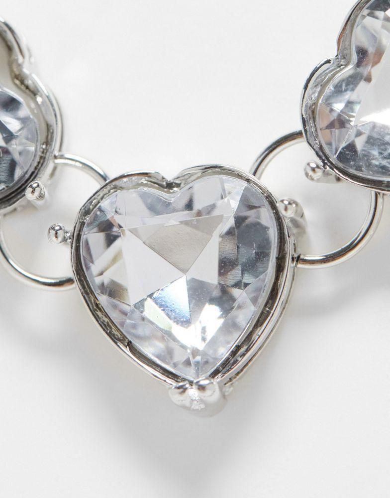 商品Reclaimed Vintage|Reclaimed Vintage unisex chunky heart and chain 2 pack necklaces,价格¥98,第5张图片详细描述