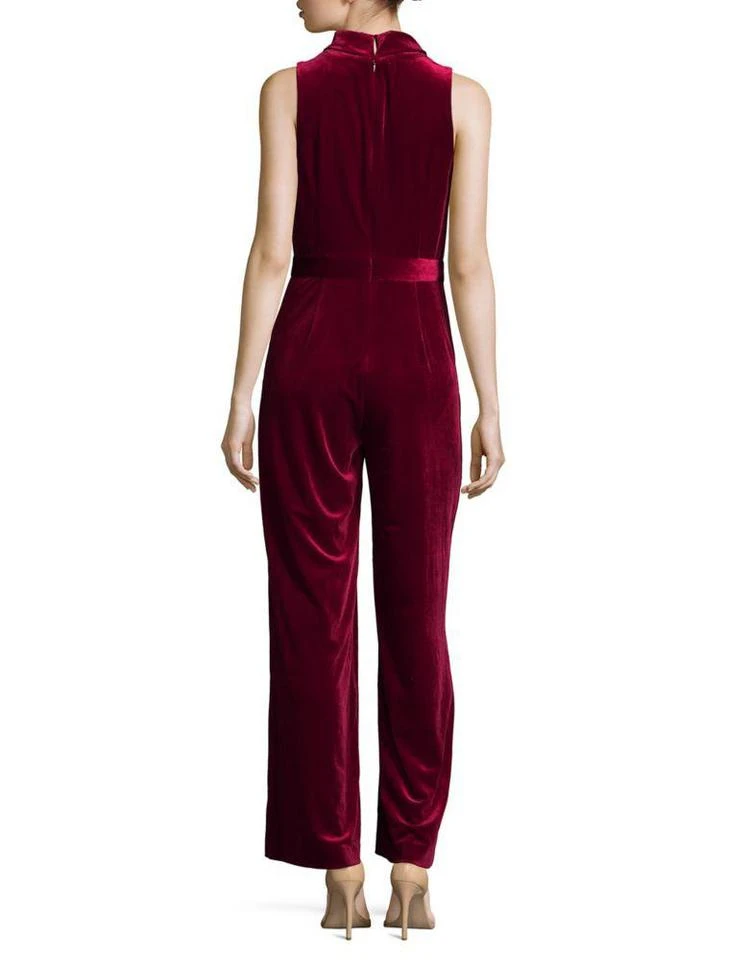 商品Belle Badgley Mischka|Velvet Choker Neck Jumpsuit,价格¥1521,第3张图片详细描述