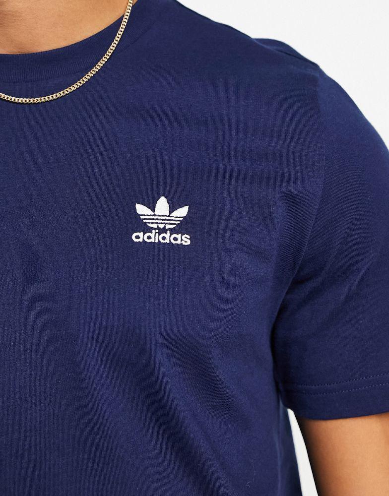 adidas Originals trefoil essentials t-shirt in navy商品第3张图片规格展示