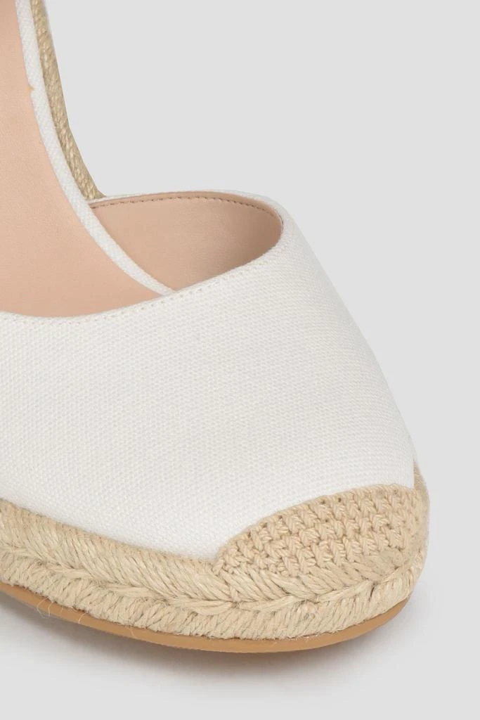 商品Stuart Weitzman|Mykonos canvas wedge espadrilles,价格¥1484,第4张图片详细描述
