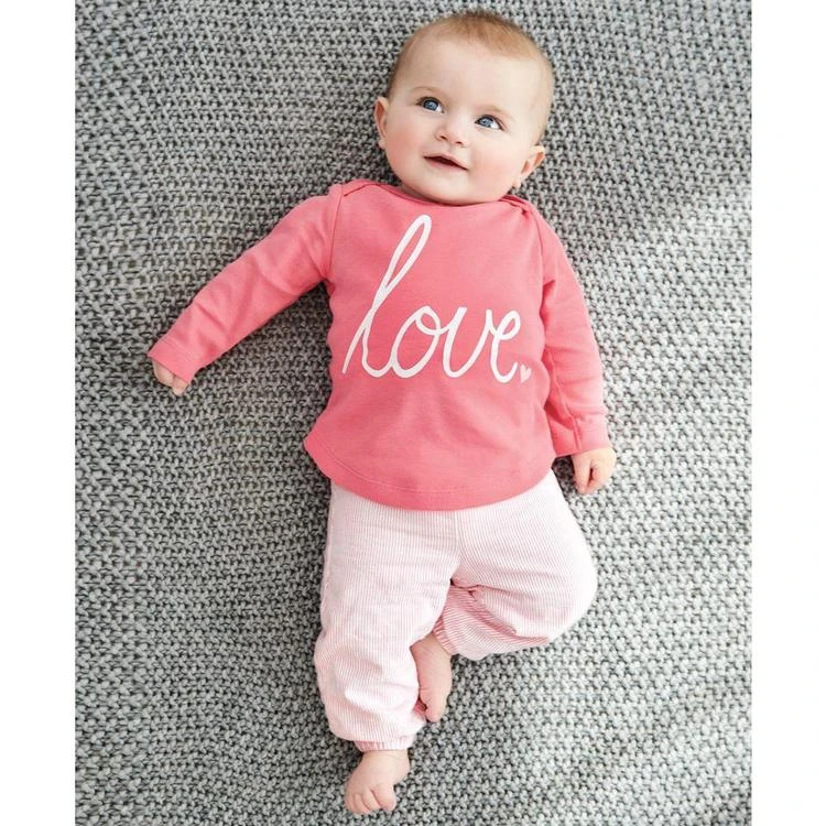 商品Carter's|3-Pc. Love T-Shirt, Pants & Cat Socks Set, Baby Girls,价格¥75,第2张图片详细描述