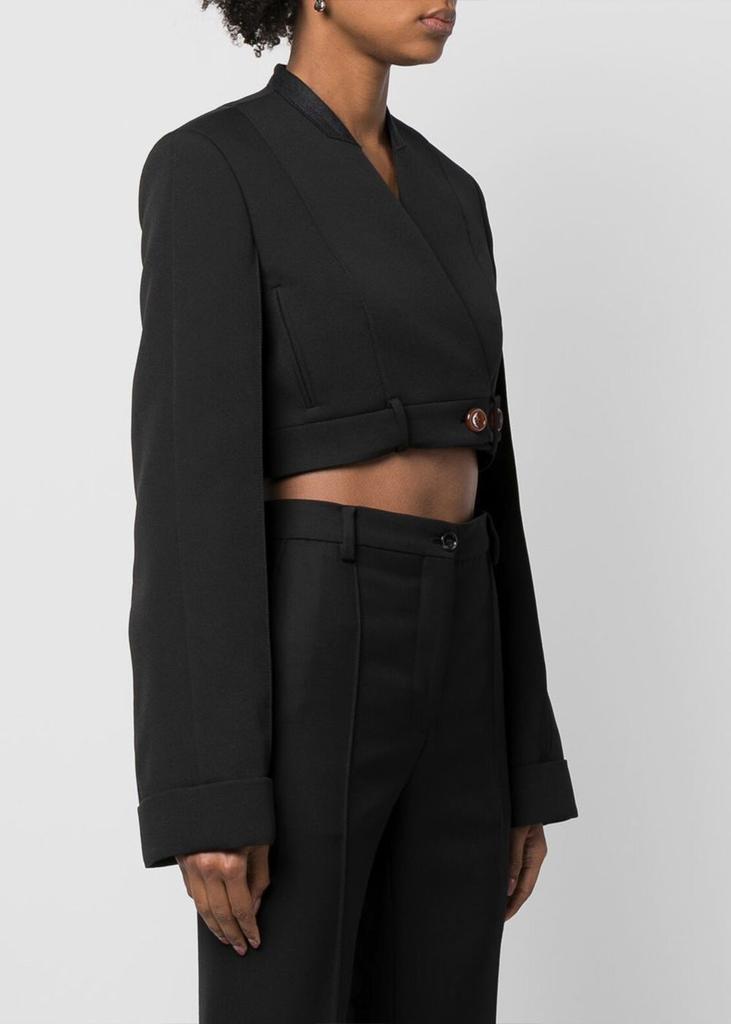 商品Acne Studios|Acne Studios Black Cropped Suit Jacket,价格¥4491,第4张图片详细描述