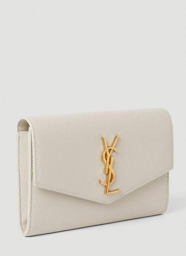 商品Yves Saint Laurent|Uptown Monogram Chain Wallet in Cream,价格¥10287,第4张图片详细描述