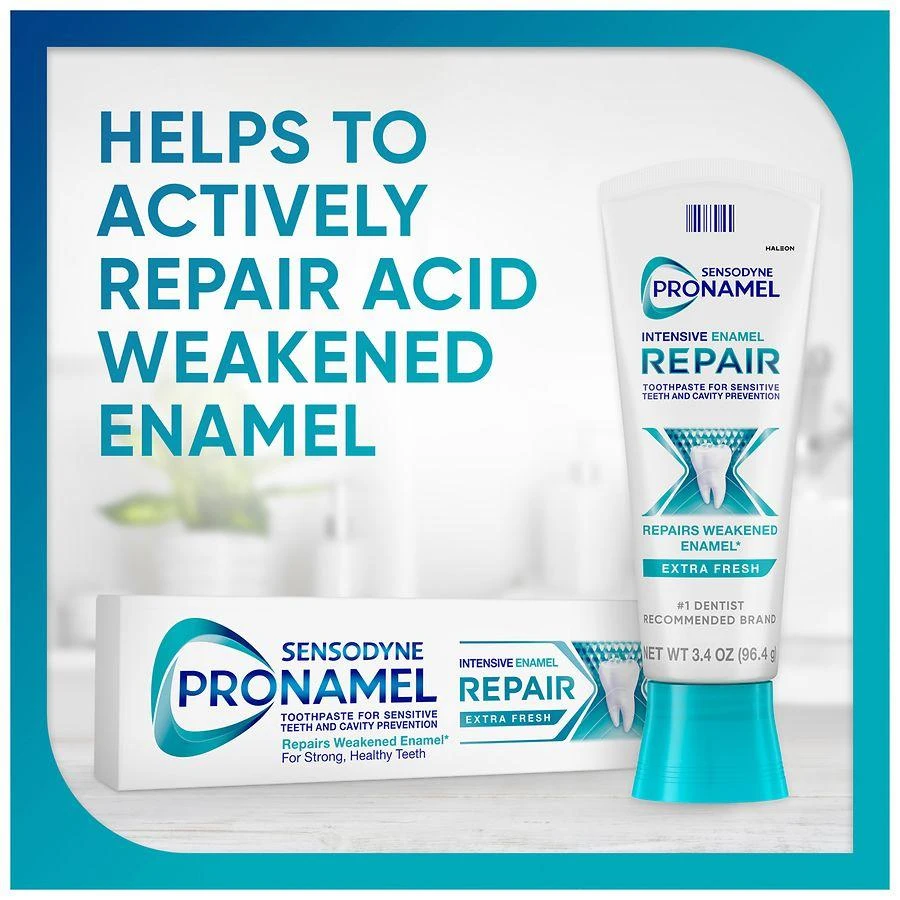 商品Sensodyne Pronamel|Intensive Enamel Repair Toothpaste For Sensitive Teeth Extra Fresh,价格¥67,第2张图片详细描述