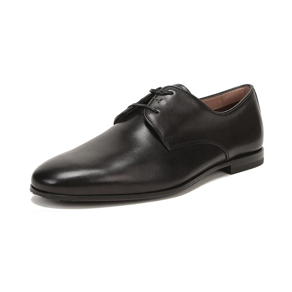 SALVATORE FERRAGAMO 男士黑色牛皮德比鞋商务皮鞋 0696261 商品