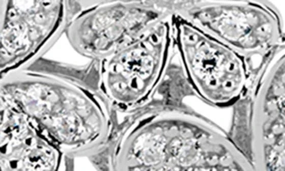 商品Suzy Levian|Sterling Silver Pavé CZ Cluster Clover Drop Earrings,价格¥1055,第3张图片详细描述