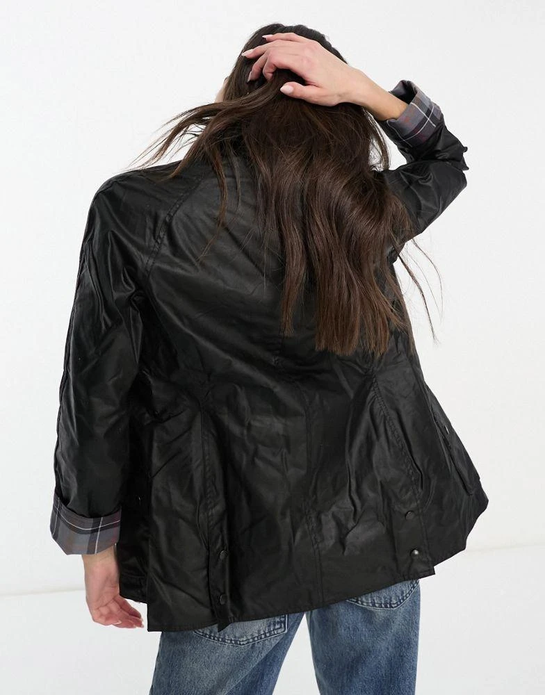 商品Barbour|Barbour Beadnell wax jacket in black,价格¥2201,第4张图片详细描述