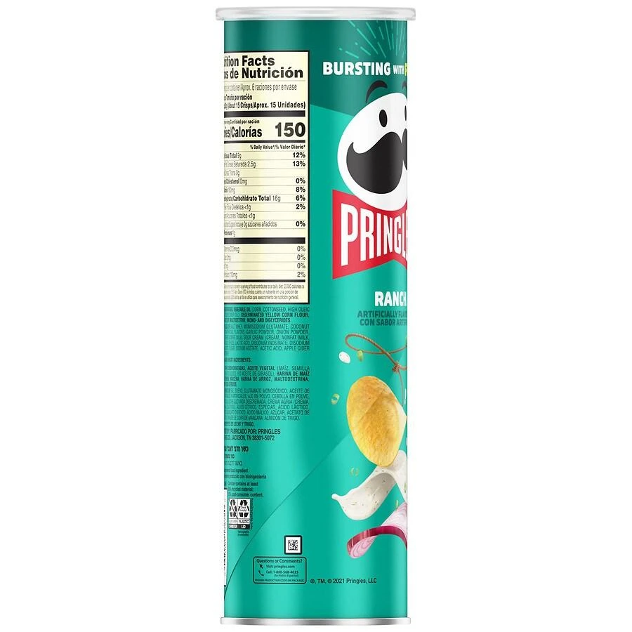 商品Pringles|Potato Crisps Chips Ranch,价格¥30,第2张图片详细描述