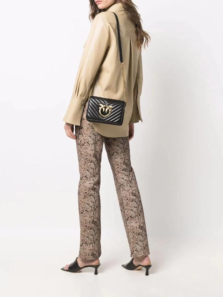 商品PINKO|PINKO logo-plaque quilted leather satchel bag,价格¥2255,第2张图片详细描述