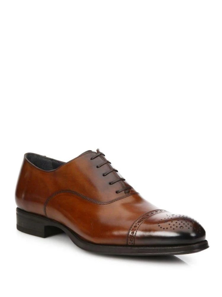 商品To Boot New York|Medallion Leather Cap Toe Oxfords,价格¥2237,第1张图片