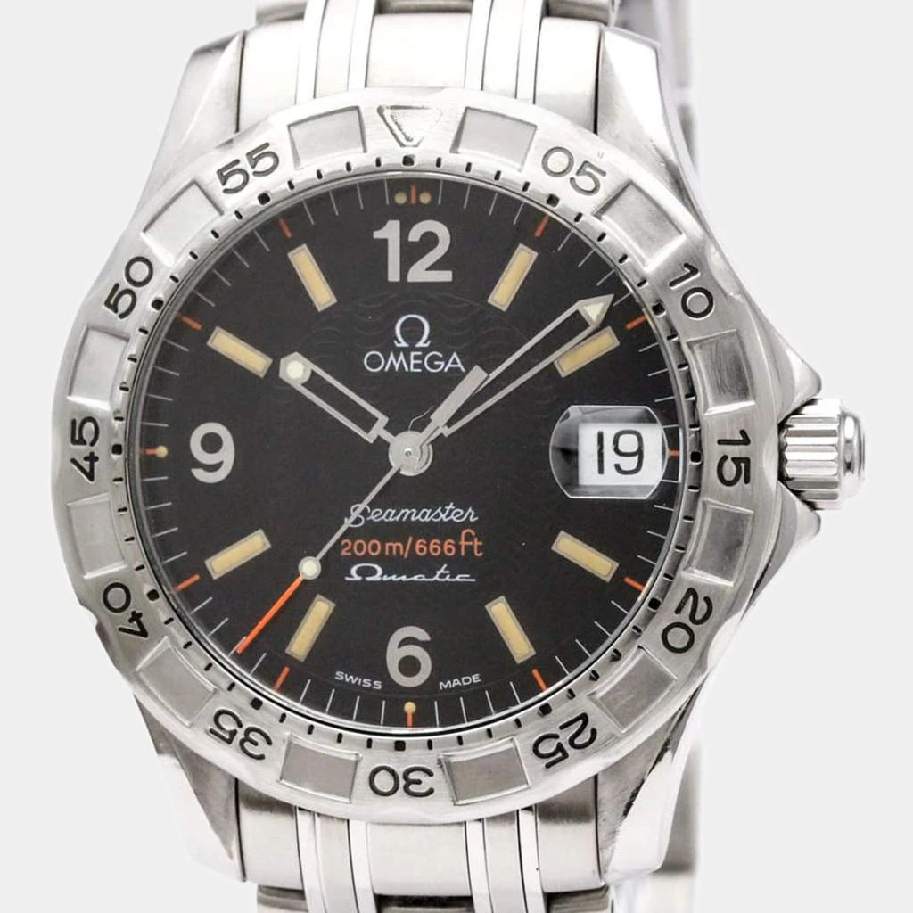 商品[二手商品] Omega|Omega Black Stainless Steel Seamaster 2514.50 Quartz Men's Wristwatch 36 mm,价格¥9473,第3张图片详细描述