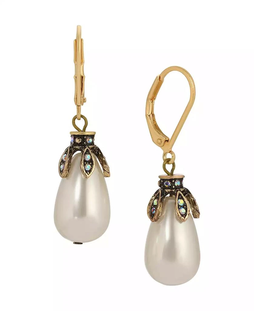 商品2028|Faux Cultivated Pearl Teardrop Earrings,价格¥180,第1张图片