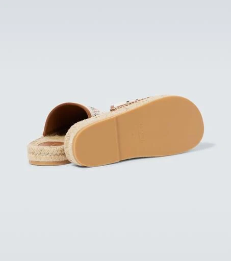 Bandana canvas jacquard espadrille slides 商品