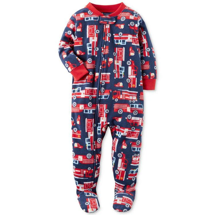 商品Carter's|1-Pc. Firetruck-Print Footed Pajamas, Baby Boys,价格¥44,第1张图片