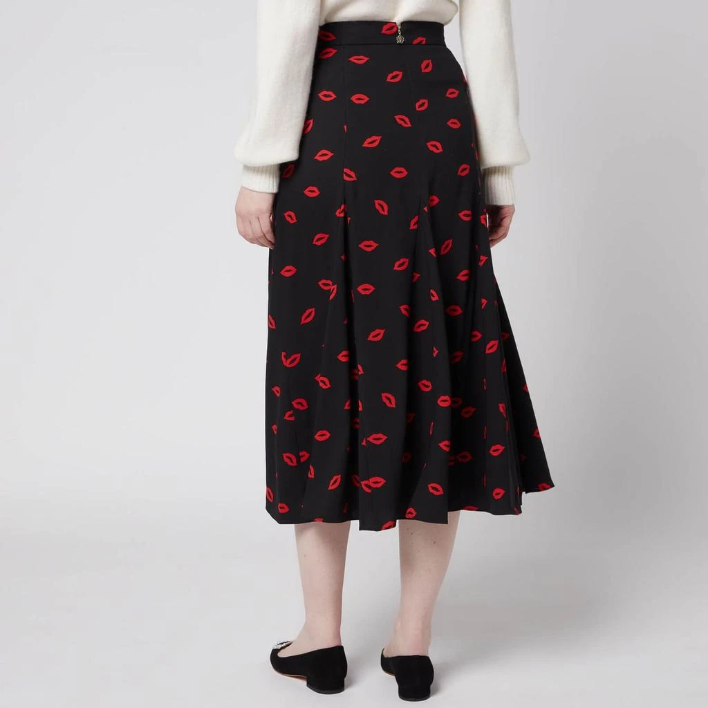 商品Kate Spade|Kate Spade New York Women's Lips Fluid Skirt - Black,价格¥460,第2张图片详细描述