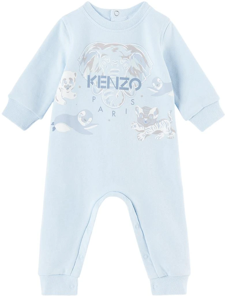 商品Stella McCartney|蓝色 Kenzo Paris Elephant 婴儿连体衣,价格¥1173,第1张图片