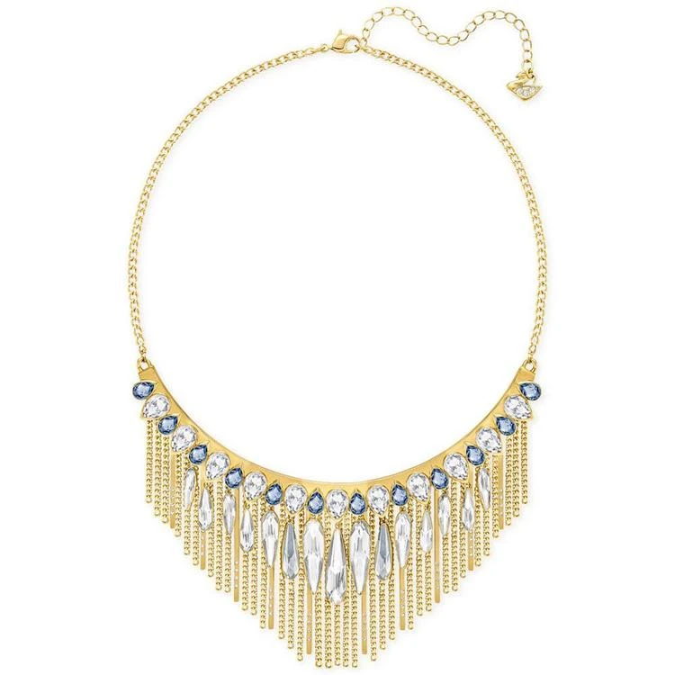 商品Swarovski|Gold-Tone Blue & Clear Crystal Fringed Necklace,价格¥1863,第1张图片