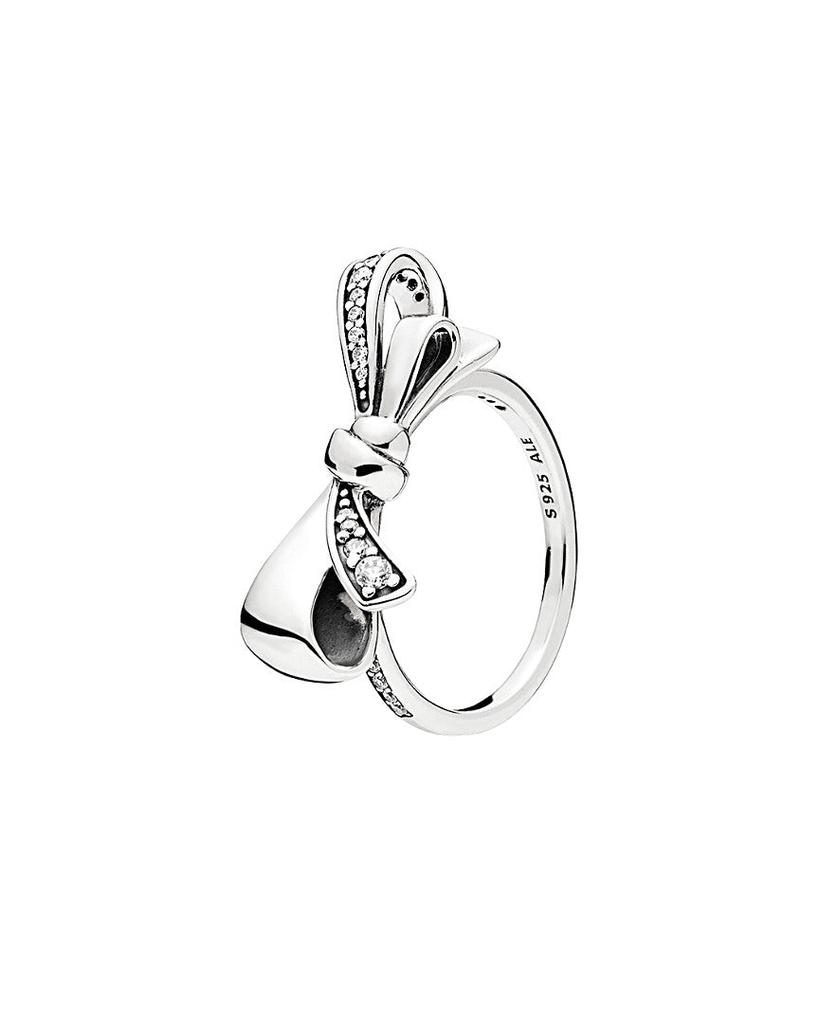 Pandora Silver CZ Sparkling Bow Ring商品第1张图片规格展示