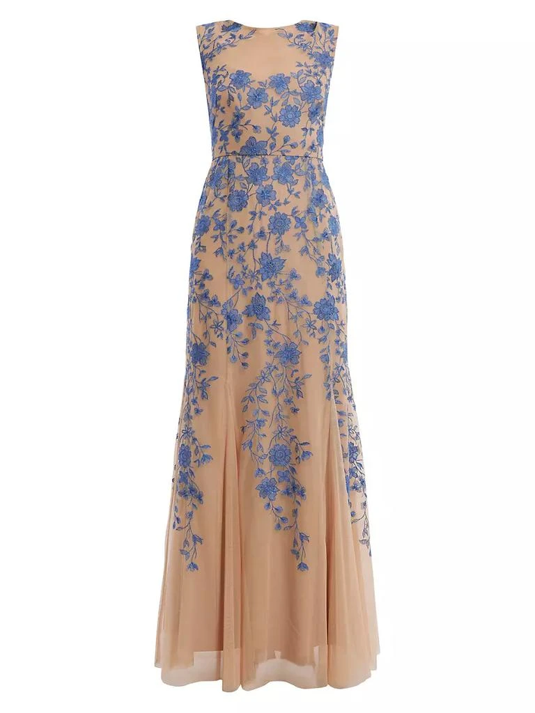 商品BCBG|Floral-Embroidered Tulle Gown,价格¥4088,第1张图片