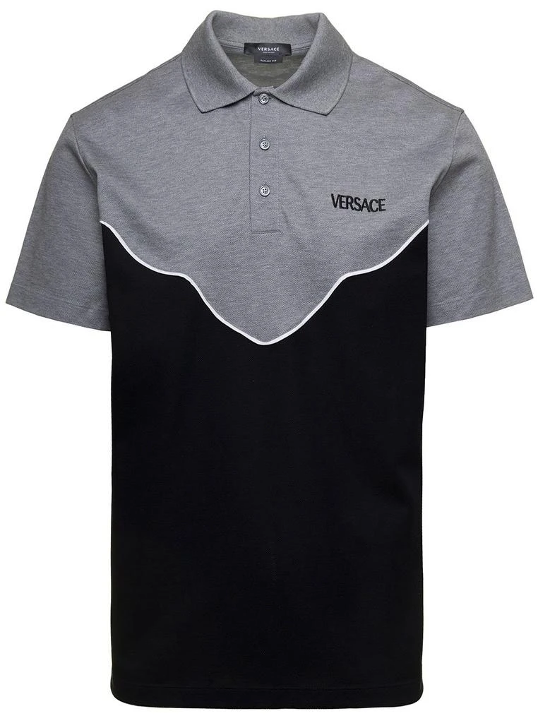 商品Versace|Versace Logo Embroidered Short-Sleeved Polo Shirt,价格¥2858,第1张图片