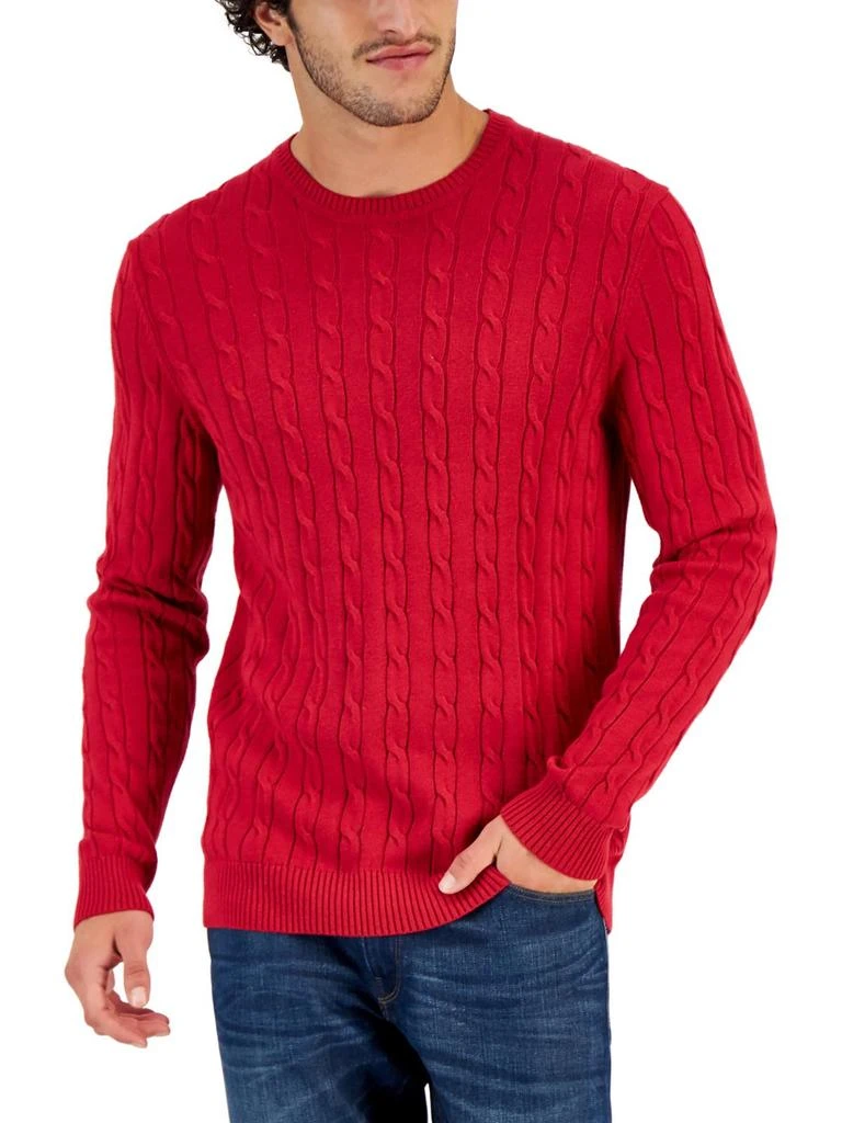 商品Club Room|Mens Cable-Knit Crewneck Sweater,价格¥214,第2张图片详细描述