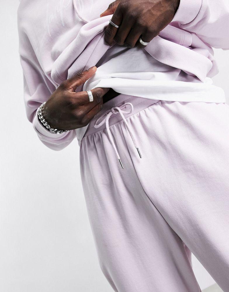 ASOS Dark Future oversized joggers in lilac with logo print商品第3张图片规格展示