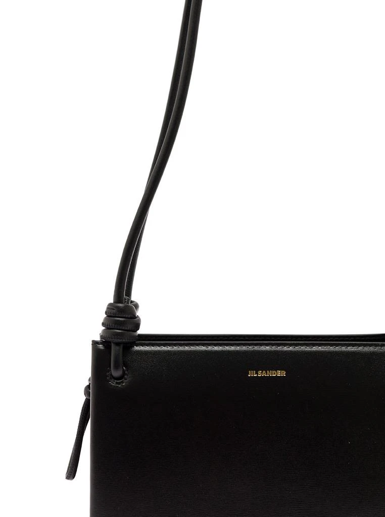 商品Jil Sander|Giro Small Black Leather Crossbody Bag With Logo Jil Sander Woman,价格¥5624,第3张图片详细描述