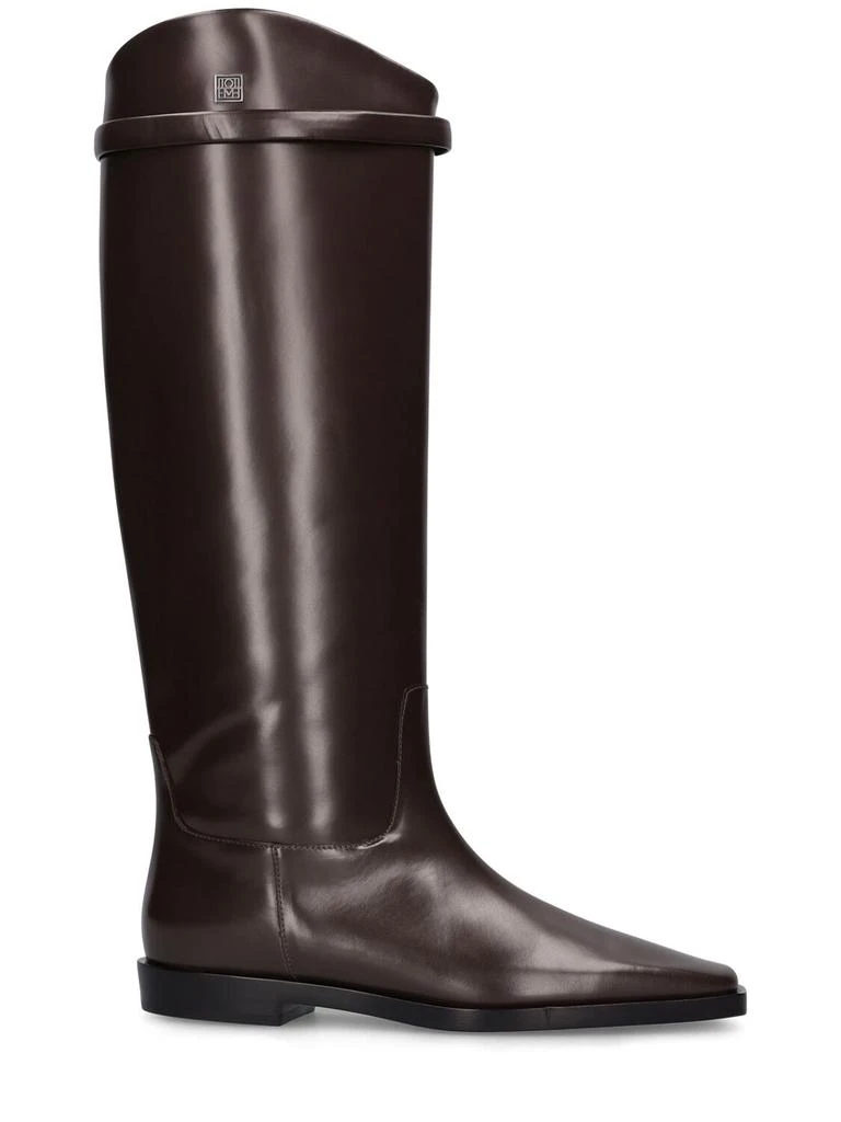 商品Totême|10mm The Riding Leather Tall Boots,价格¥6419,第1张图片