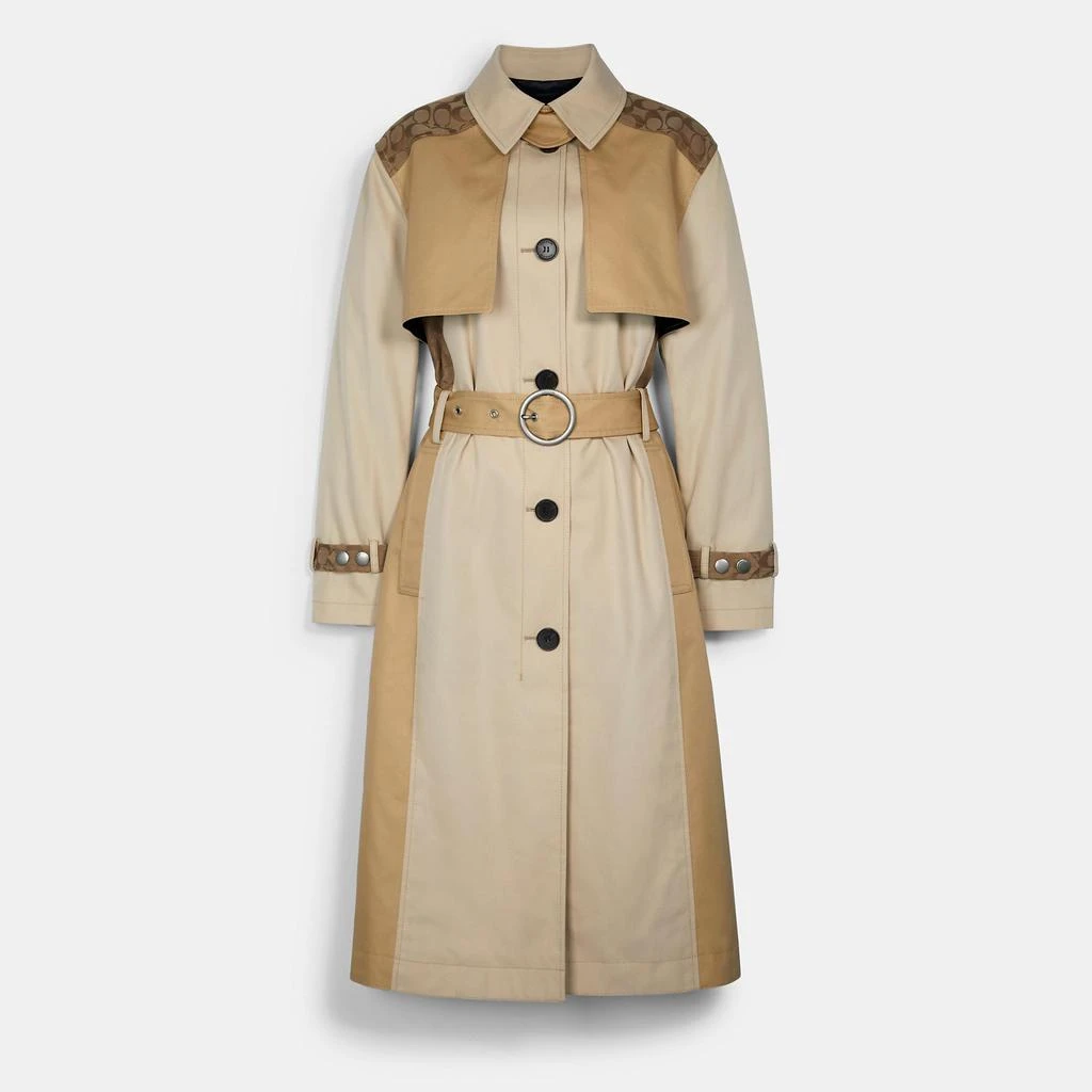 商品Coach|COACH Tonal Signature Trench,价格¥2366,第1张图片