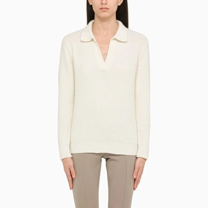 商品Calvin Klein|Calvin Klein Ivory long-sleeved polo shirt,价格¥1480,第1张图片