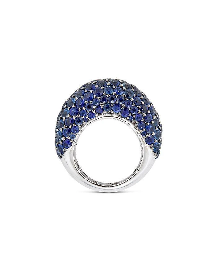 商品Piranesi|18K White Gold Dome Blue Sapphire Pavé Large Statement Ring,价格¥68896,第2张图片详细描述