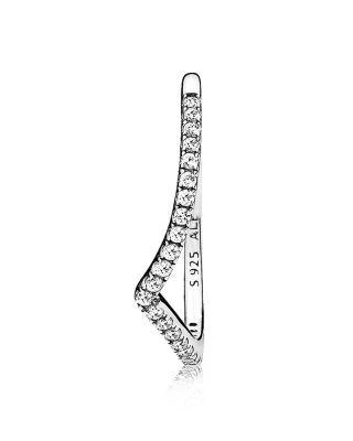 商品PANDORA|Sterling Silver & Cubic Zirconia Shimmering Wish Ring,价格¥337,第2张图片详细描述