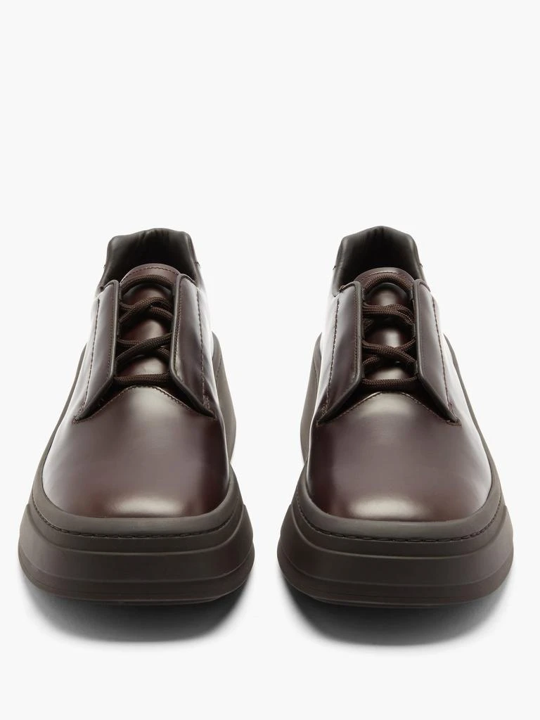 商品Prada|Chunky-sole logo-debossed leather Derby shoes,价格¥6964,第5张图片详细描述