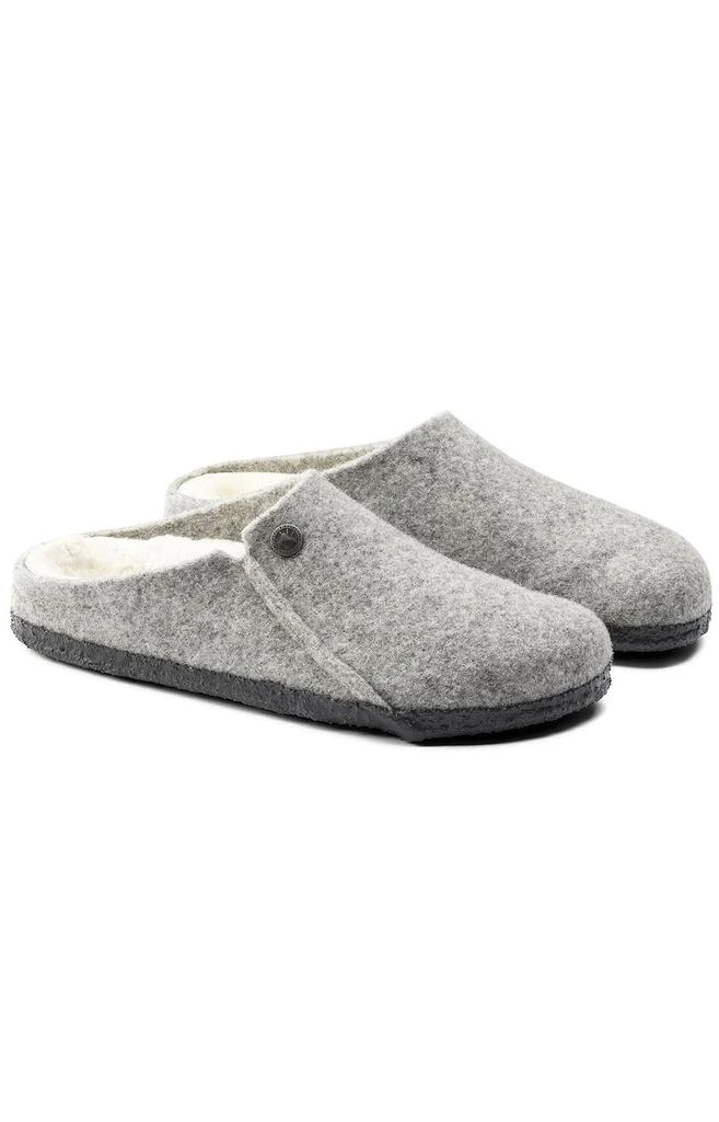 商品Birkenstock|(1015086) Zermatt Shearling Wool Felt Slippers - Light Grey,价格¥649,第1张图片